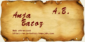 Anja Batoz vizit kartica